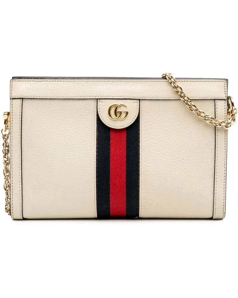 Gucci Hobo Bags Small Calfskin Ophidia Chain Crossbody weiß Weiß