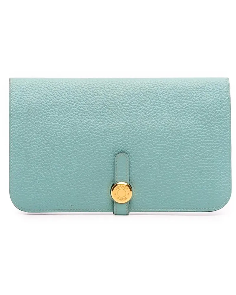 Hermès Portemonnaie Togo Dogon Duo Wallet GM blau Blau