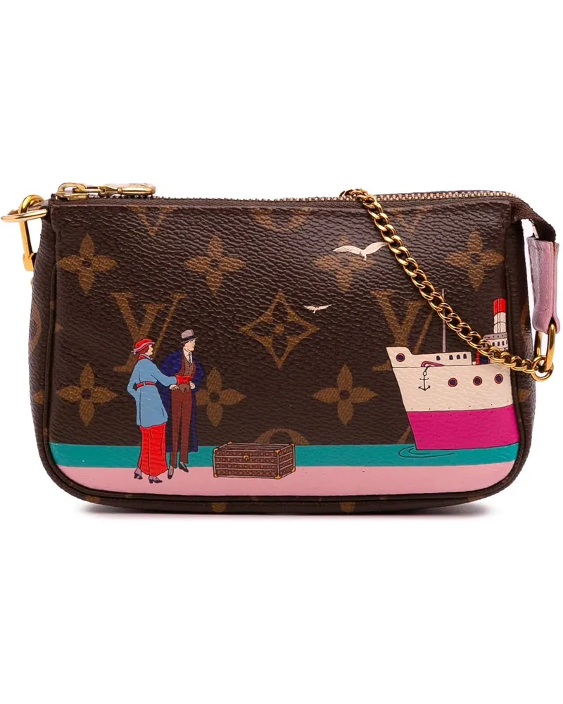 Louis Vuitton Crossbody Bags Monogram Transatlantic Mini Pochette Accessoires braun Braun