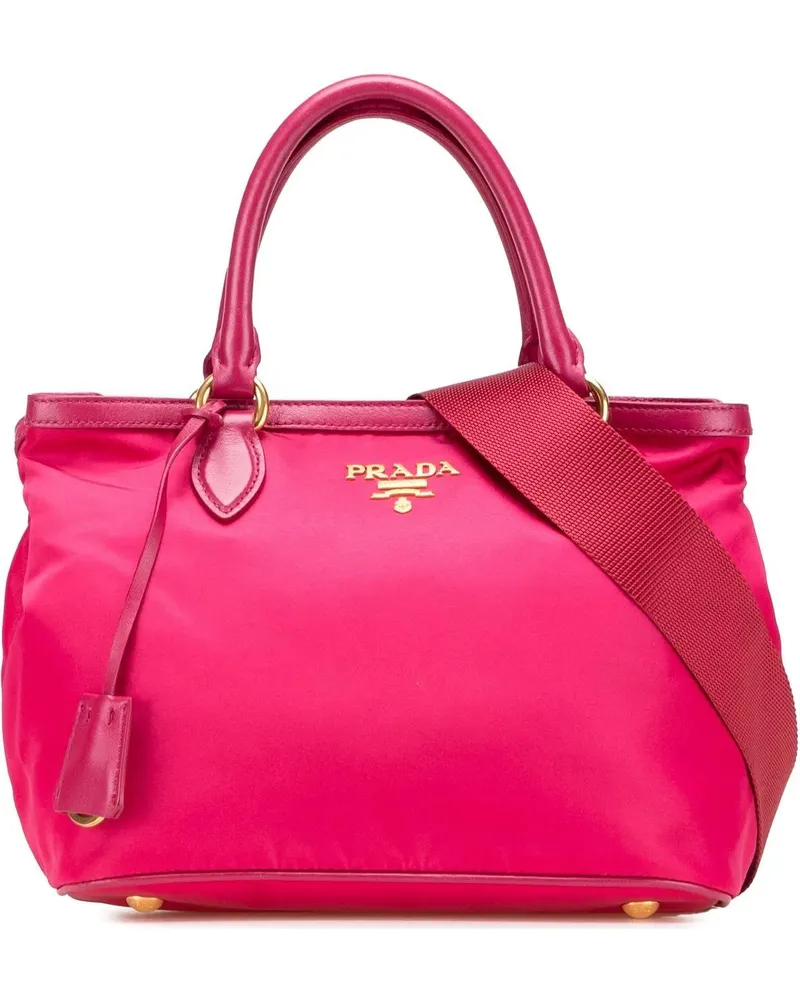 Prada Hobo Bags Tessuto Satchel rosa Gold