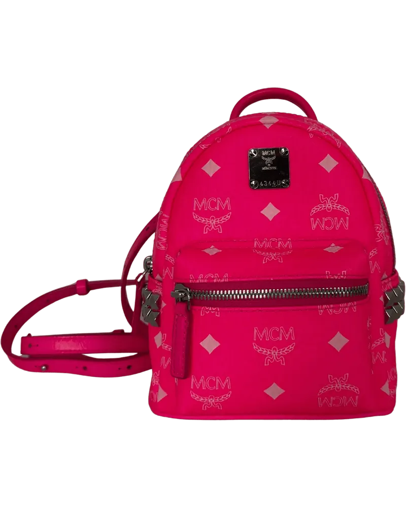 MCM Businesstaschen & Reisegepäck  Mini Stark Backpack Neon Pink rosa Gold