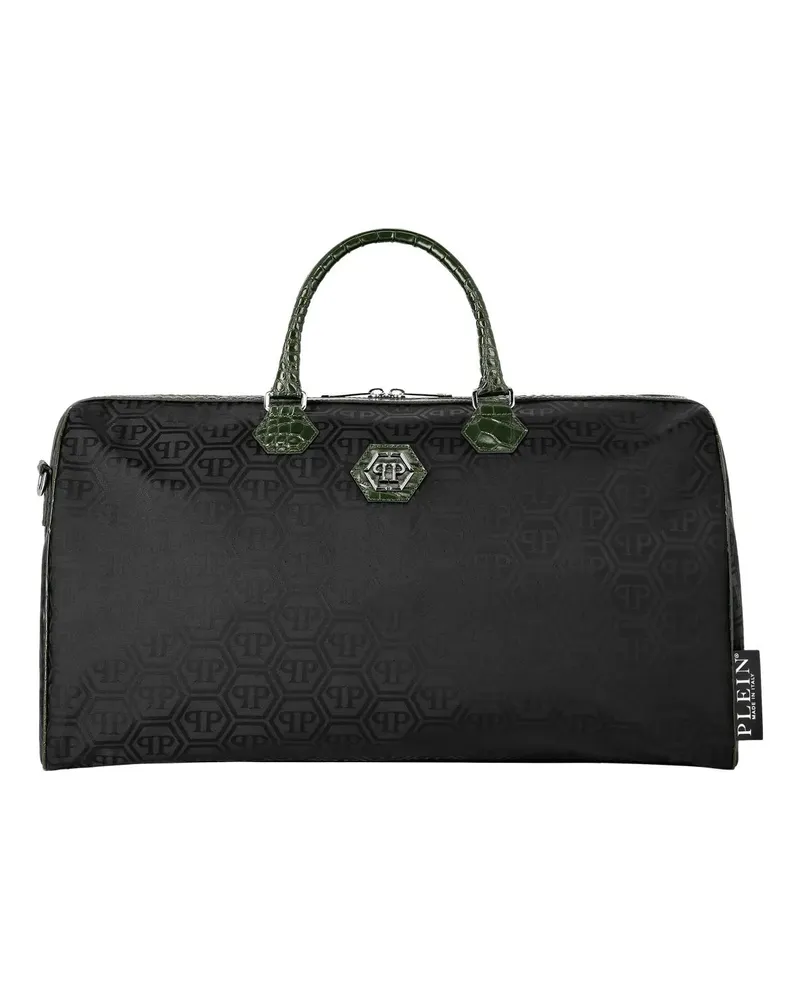 Philipp Plein Weekender Henkel Tasche Monogram schwarz Schwarz