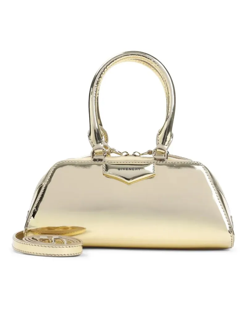 Givenchy Hobo Bags Compact Metallic Leather Shoulder Bag beige Beige
