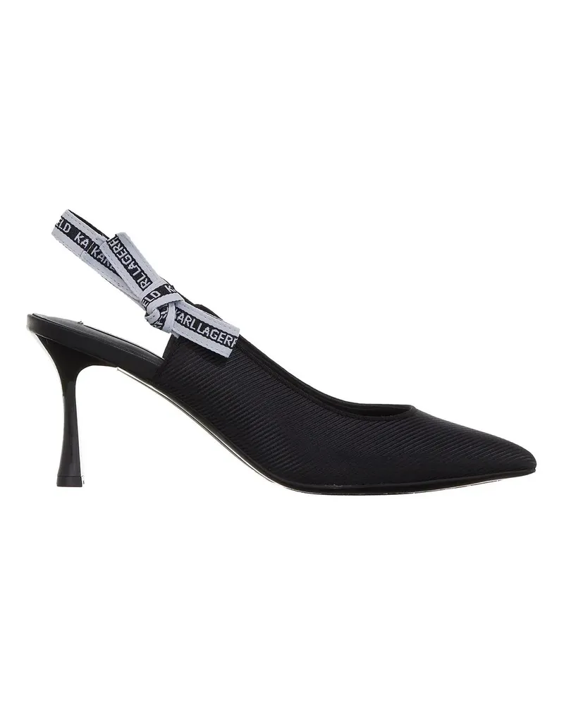 Karl Lagerfeld Hohe Schuhe Sienna Ribbon Sling schwarz Schwarz