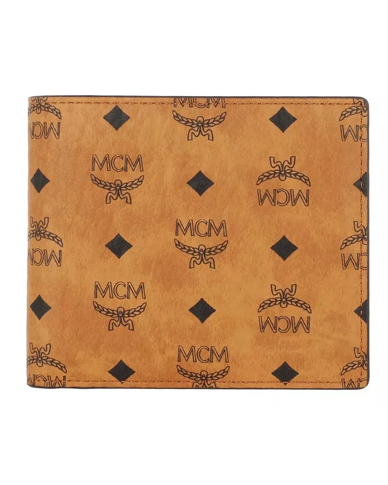 MCM Portemonnaies Visetos Or M-F12-1 Small Wallet, Coin Pkt u cognacbraun Cognacbraun