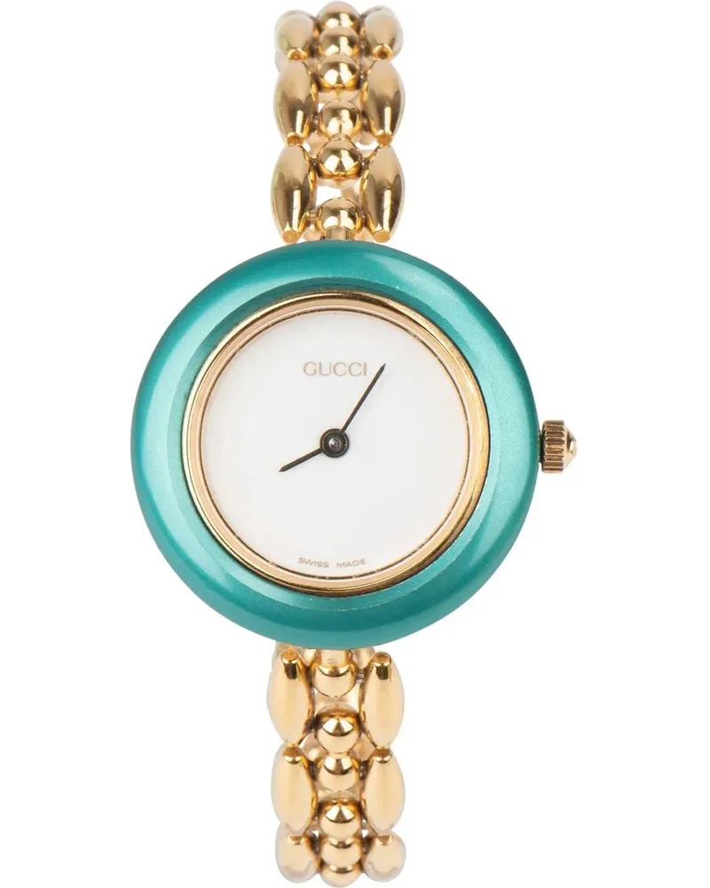 Gucci Uhr  Gold Tone Change Bezel White Dial 11/12.2 Wo gold Gold
