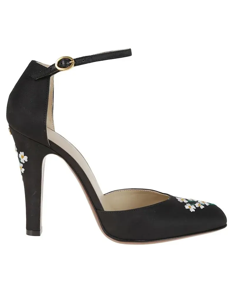 Valentino Garavani Hohe Schuhe Hi Dolly Pumps In Shantung Fabric schwarz Schwarz