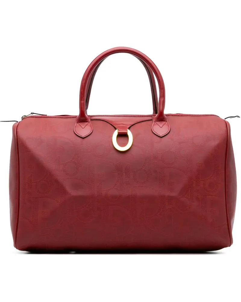 Dior Weekender 20th Diorissimo Trotter Coated Canvas Travel Bag rot Rot