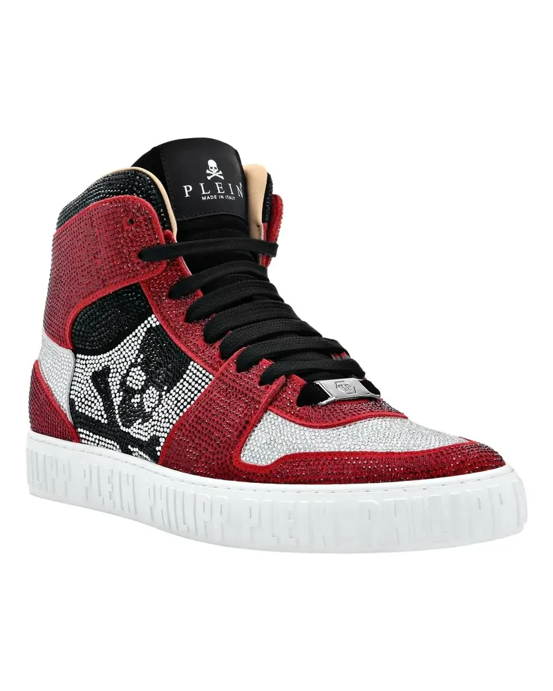 Philipp Plein Low-Top Sneaker Hightop-Sneaker Notorious Mit Schmucksteinen rot Rot