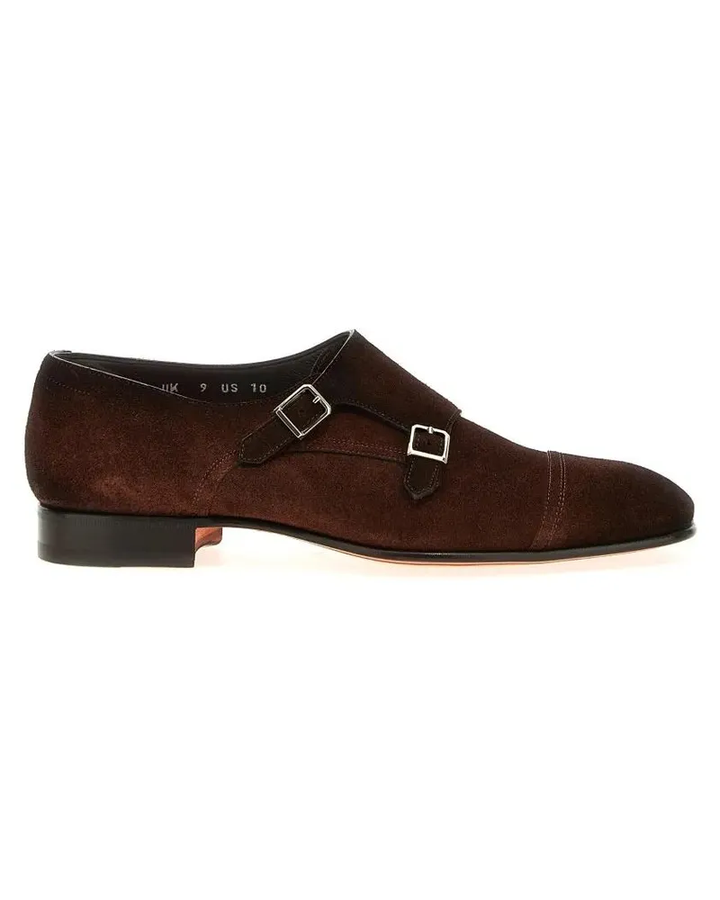 Santoni Double Buckle 'Alex' braun Braun