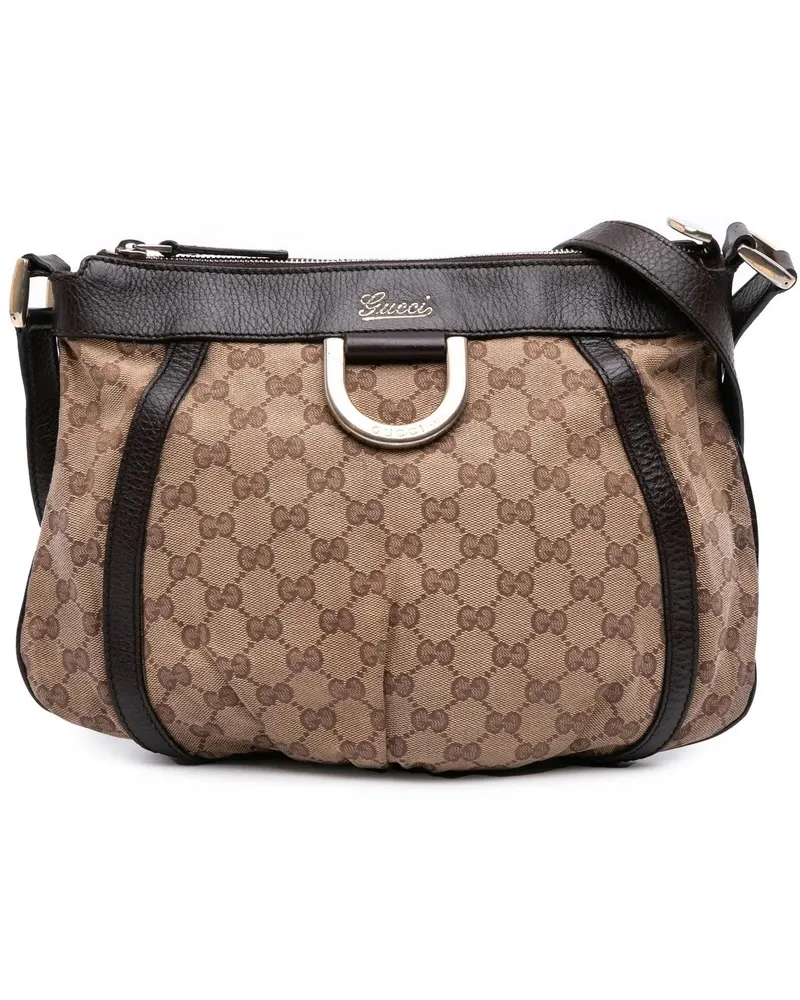 Gucci Hobo Bags GG Canvas Abbey D Ring Crossbody braun Braun