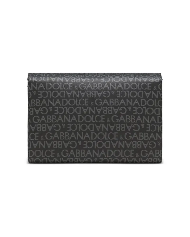 Dolce & Gabbana Hobo Bags Allover Logo Shoulder Bag schwarz Schwarz