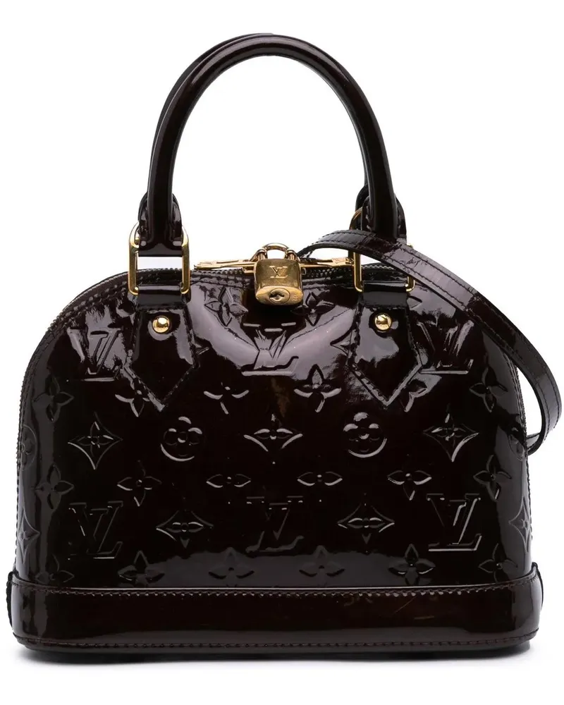 Louis Vuitton Hobo Bags 2015 Monogram Vernis Alma BB orange Orange
