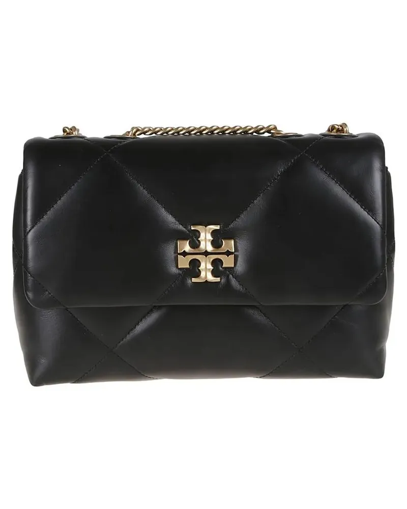 Tory Burch Hobo Bags Black Kira Diamond Quilt Convertible Soft Leather schwarz Schwarz
