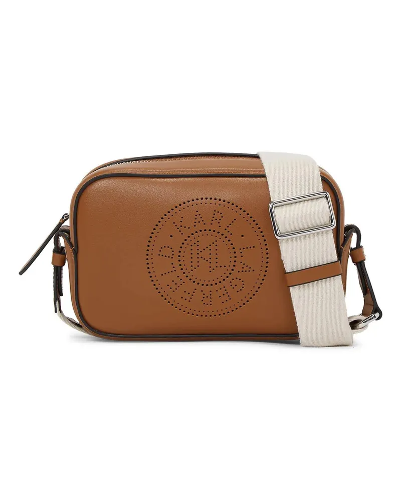 Karl Lagerfeld Crossbody Bags K/CIRCLE UMHÄNGETASCHE MIT LOCHMUSTER braun Braun