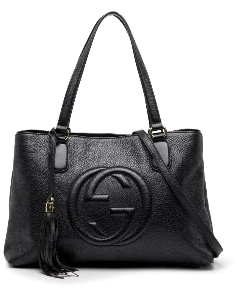 Gucci Hobo Bags Medium Leather Soho Working Satchel schwarz Schwarz