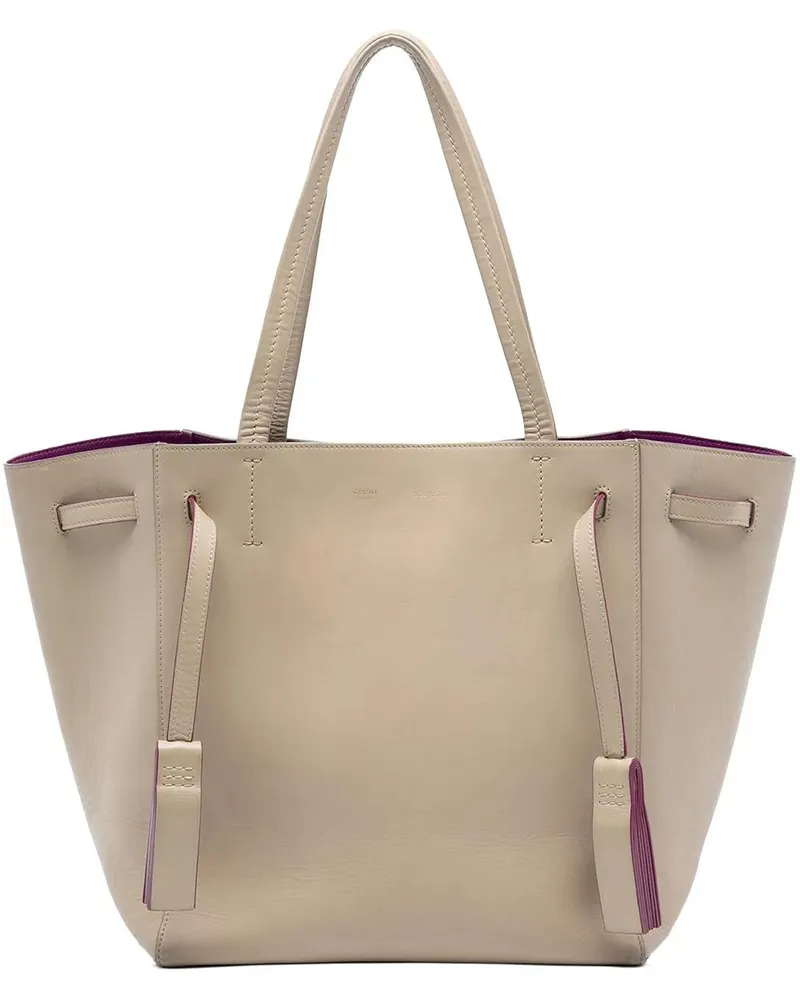 Celine Shopper Small Leather Phantom Cabas Tote braun Braun