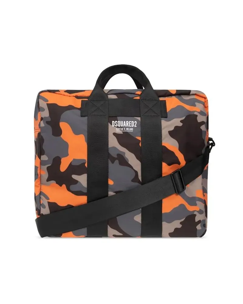 Dsquared2 Koffer Ceresio 9 Logo Camo Duffle Bag schwarz Schwarz