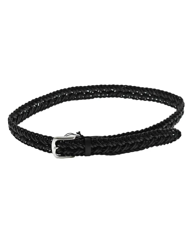 Orciani Gürtel Braided Brown  Belt With Buckle schwarz Schwarz