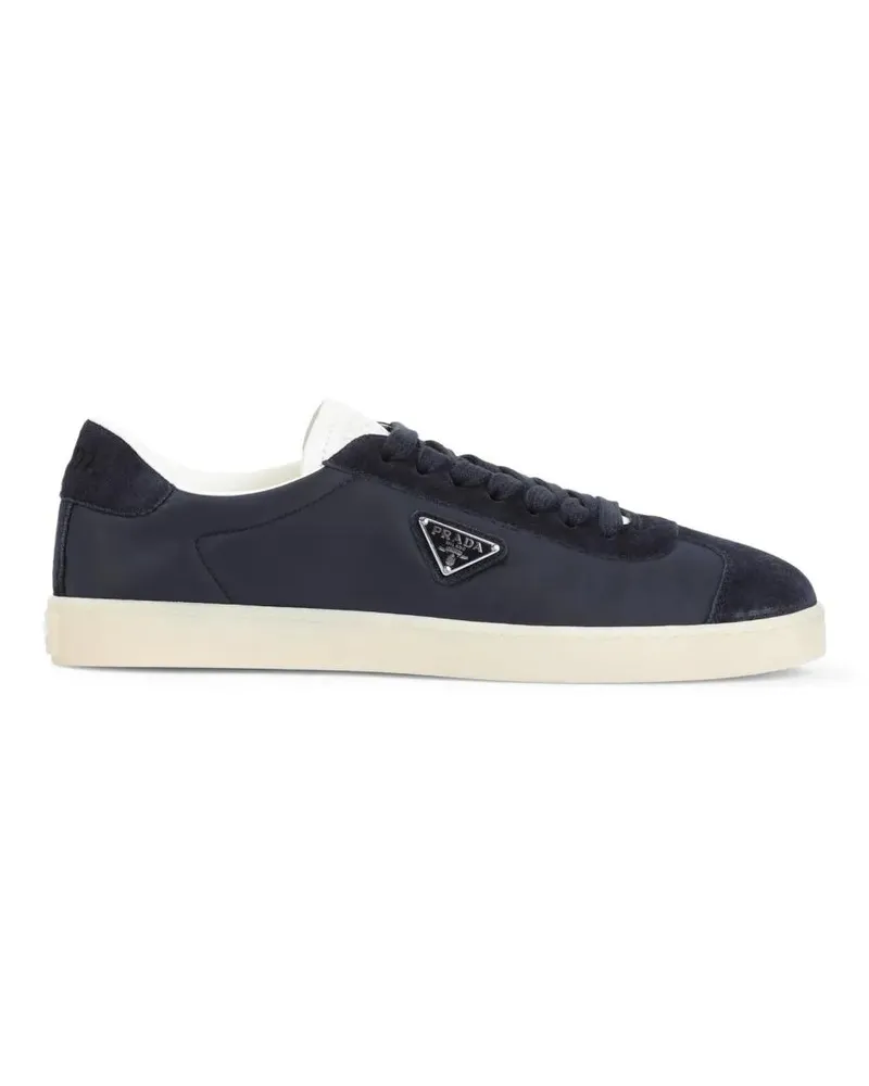 Prada Low-Top Sneaker Blue Sneakers With Suede Accents And Rubber Sole blau Blau