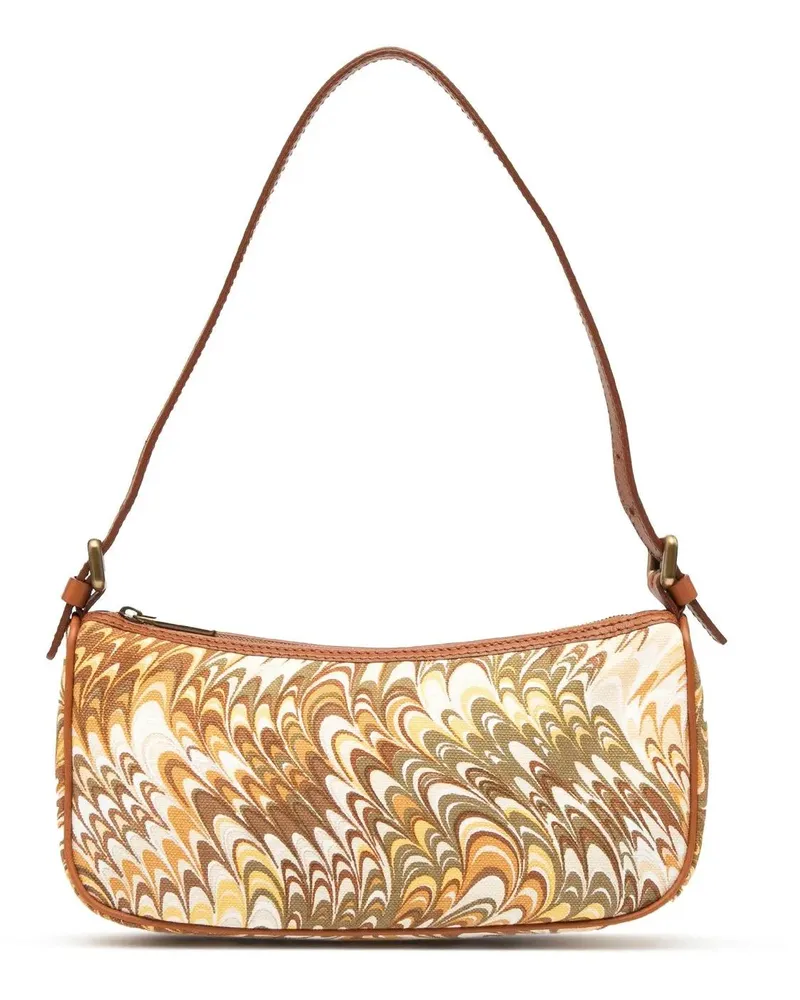 Celine Hobo Bags Printed Canvas Shoulder Bag braun Braun