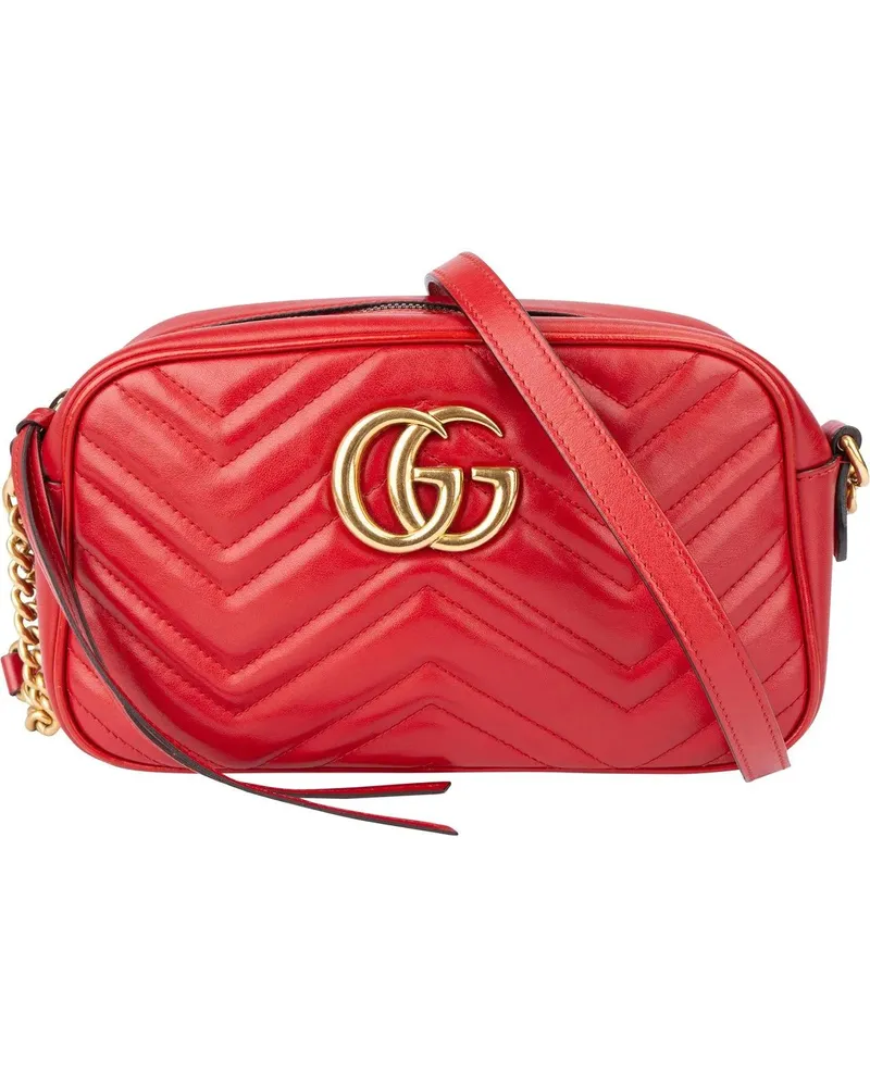 Gucci Crossbody Bags  Red Leather Marmont GG Crossbody Bag rot Rot