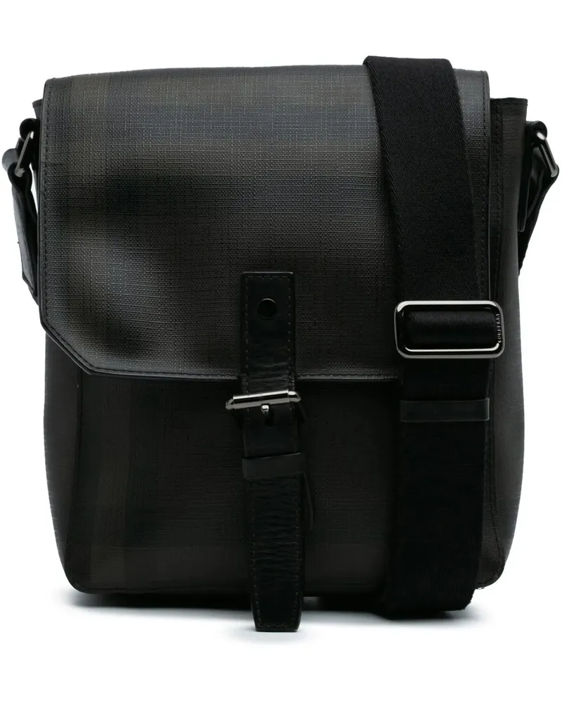 Burberry Hobo Bags Smoke Check Coated Canvas Crossbody braun Braun