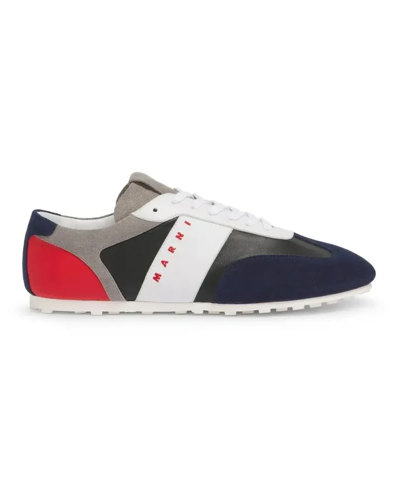 Marni Low-Top Sneaker Color-Block Ovine Leather Sneakers blau Blau
