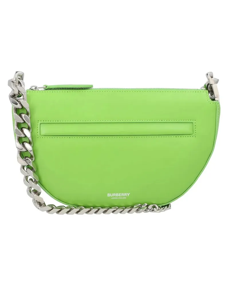 Burberry Hobo Bags Olympia Mini Leather Shoulder Bag grün Grün