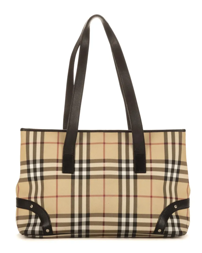 Burberry Crossbody Bags Plaid Tote beige Beige