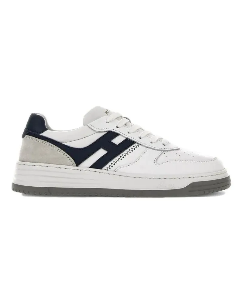 Hogan Low-Top Sneaker Low-Top White Sneakers With Navy Accents weiß Weiß