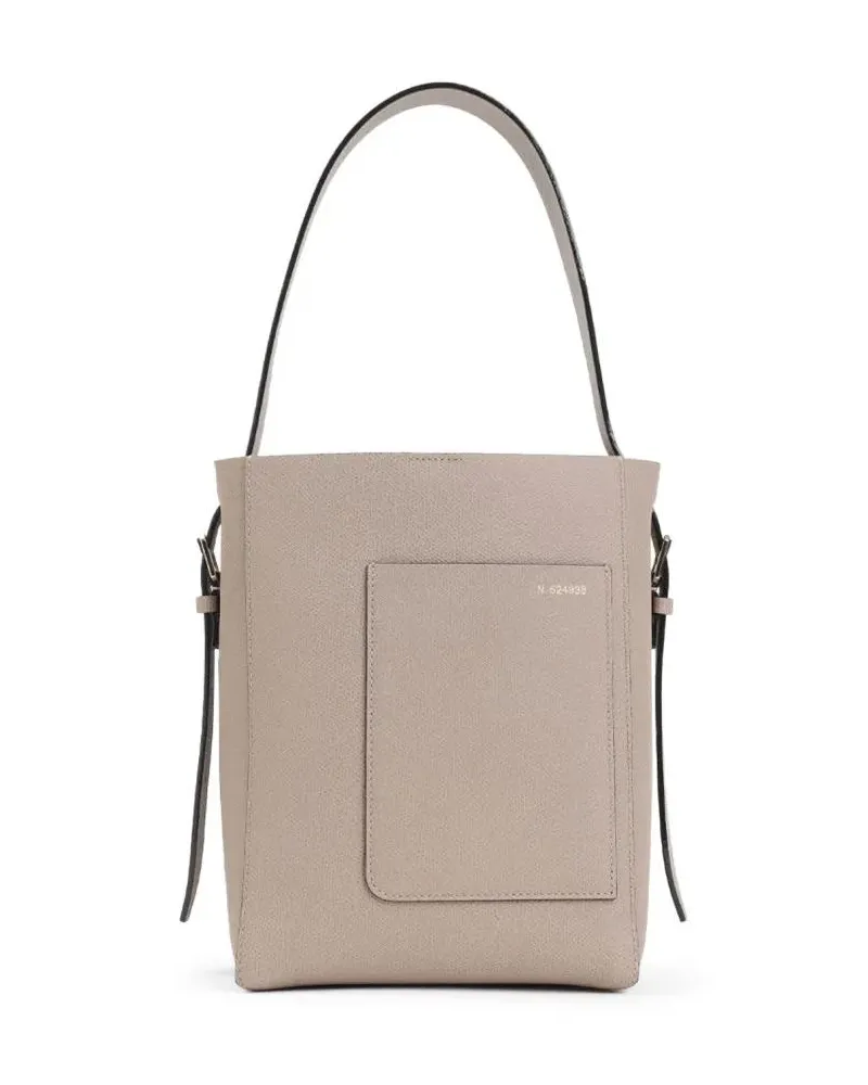 Valextra Beuteltaschen Sahara Calf Leather Small Bucket Bag beige Beige