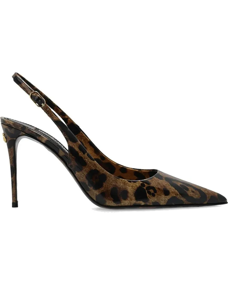 Dolce & Gabbana Sandaletten mit Absatz Tacchi a punta Animalier leopardenmuster 