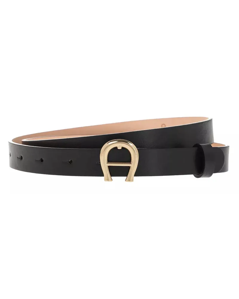 Aigner Gürtel Logo schwarz Schwarz