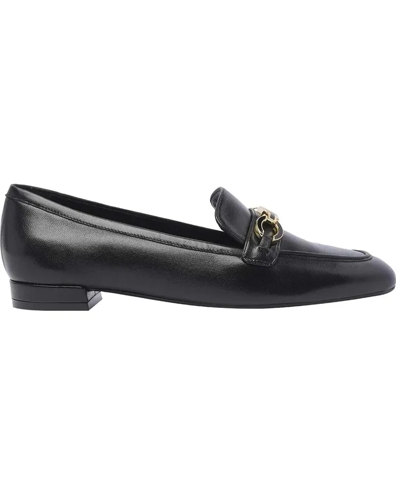 Stuart Weitzman Signature Square Leather Loafers schwarz Schwarz