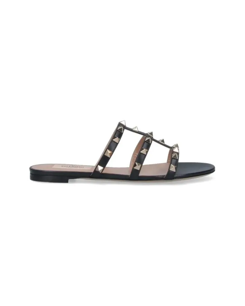 Valentino Garavani Sandalen "Rockstud" Slide Sandals Black schwarz Schwarz