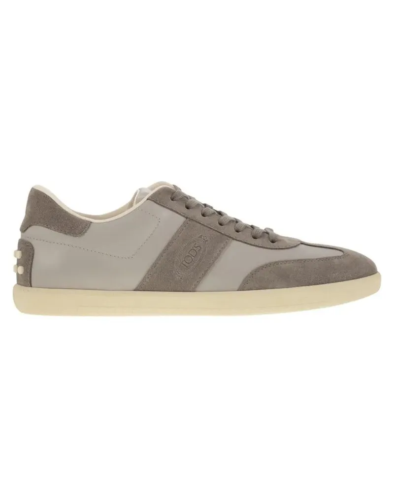 TOD'S Low-Top Sneaker Smooth Leather And Suede Tabs Sneakers grau Grau