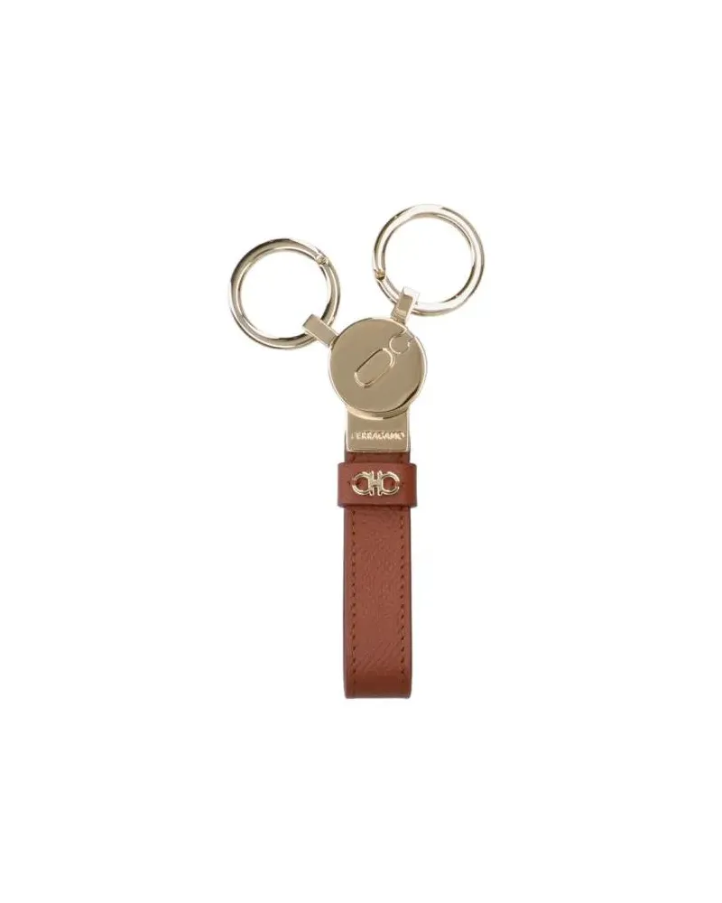 Ferragamo Schlüssel- & Taschenanhänger Gancini' Keychain – Brown brown Braun