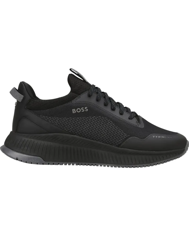 HUGO BOSS Low-Top Sneaker Heren Sneakers schwarz Schwarz