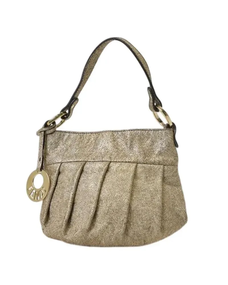 Fendi Crossbody Bags Chef Mini Gold Laminate Handbag goldfarben 