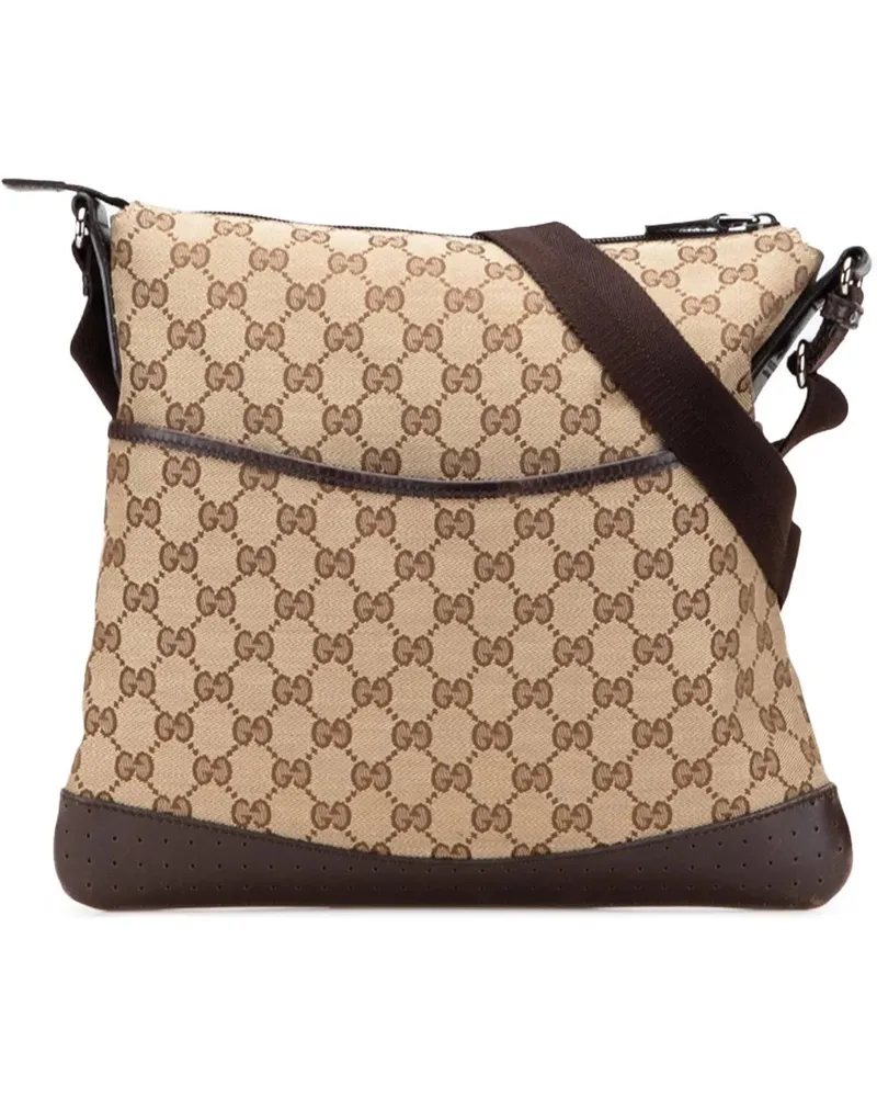 Gucci Hobo Bags GG Canvas Crossbody braun Braun