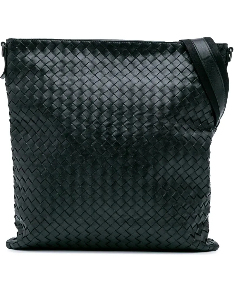 Bottega Veneta Hobo Bags 2012-2024 Leather Intrecciato Crossbody schwarz Schwarz