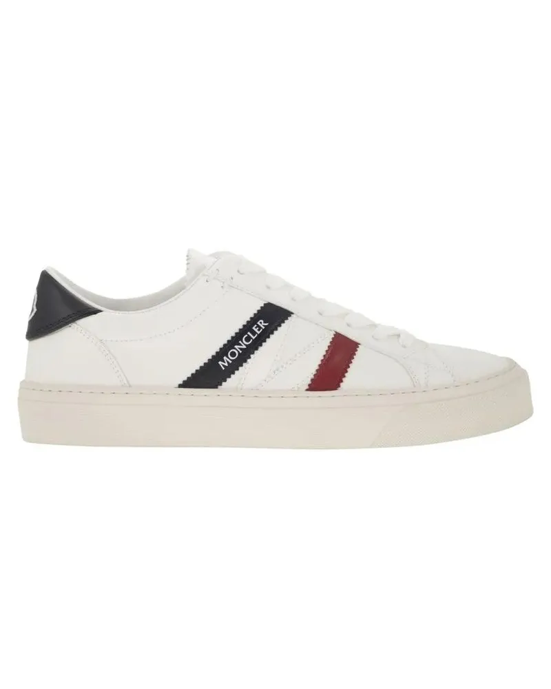 Moncler Low-Top Sneaker Monaco2 - Leather Trainers weiß Weiß