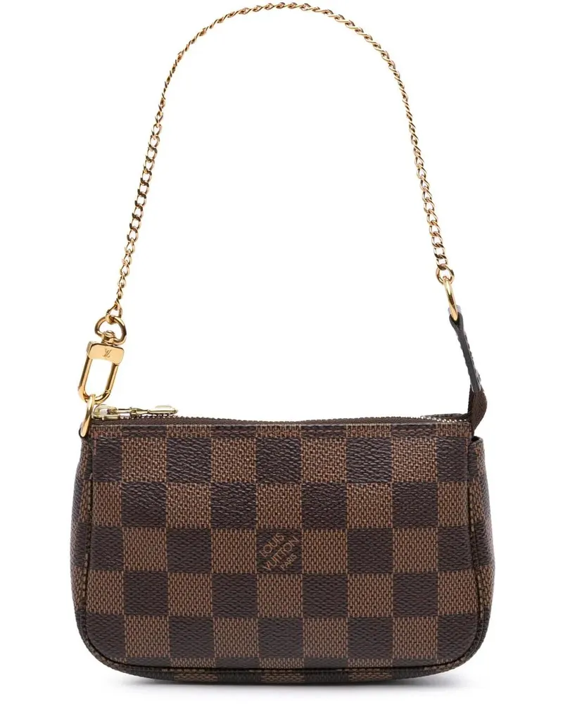 Louis Vuitton Crossbody Bags Damier Ebene Mini Pochette Accessoires braun Braun