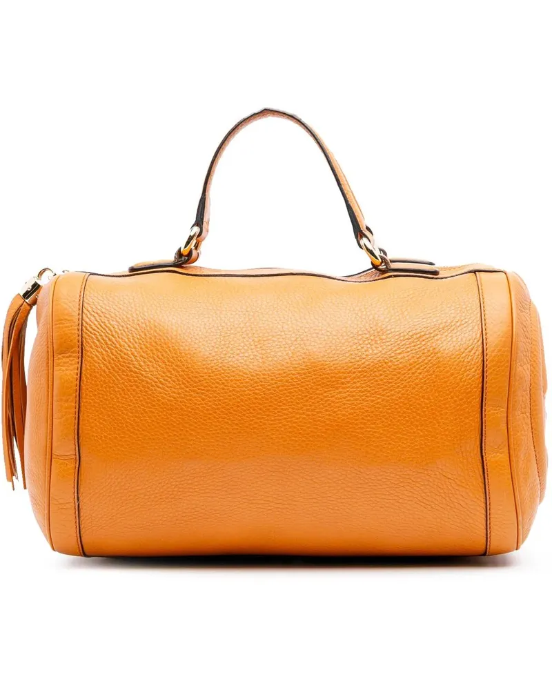 Gucci Crossbody Bags 2000-2015 Medium Pebbled Calfskin Soho Boston Bag orange Orange