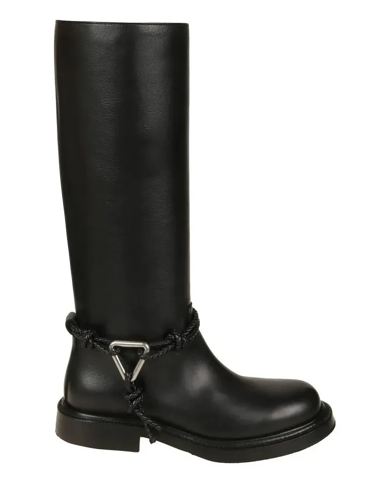 Bottega Veneta Stiefel Minimalist Black Boots With Rounded Toe schwarz Schwarz