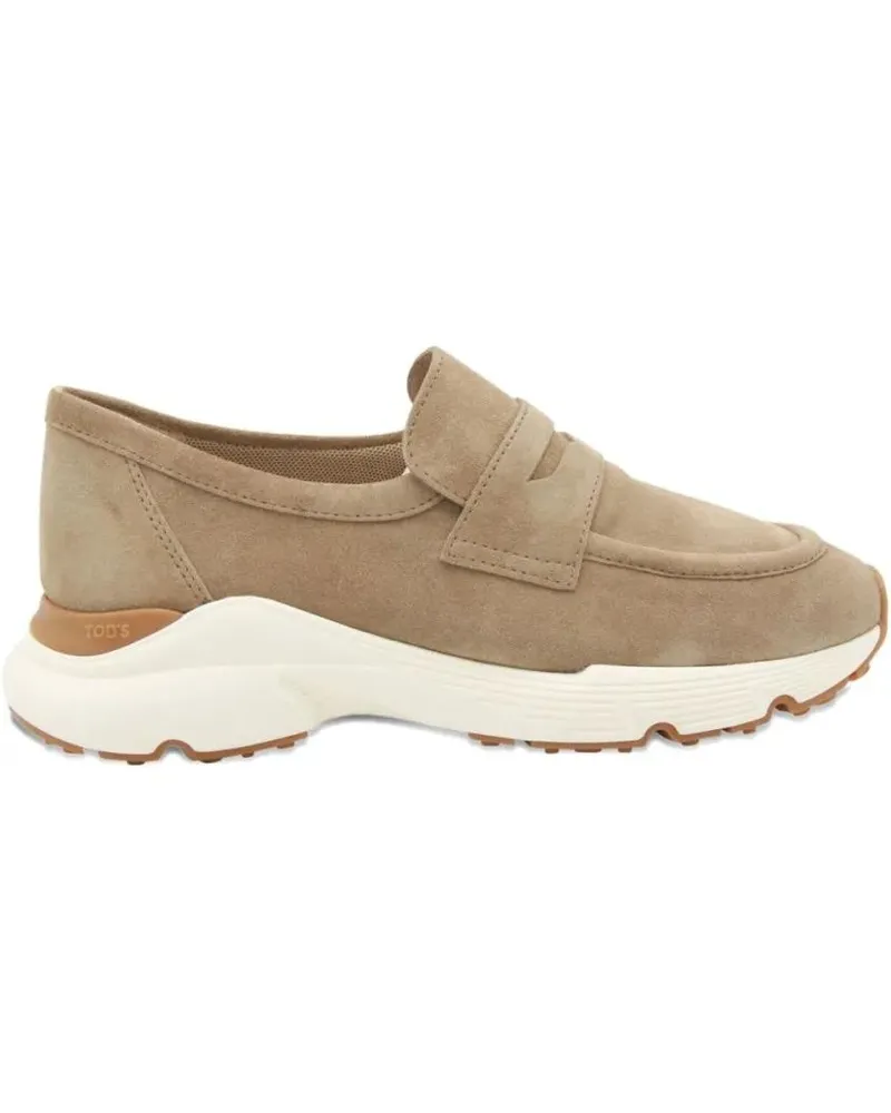 TOD'S Sleek Suede Loafers With Penny Strap beige Beige