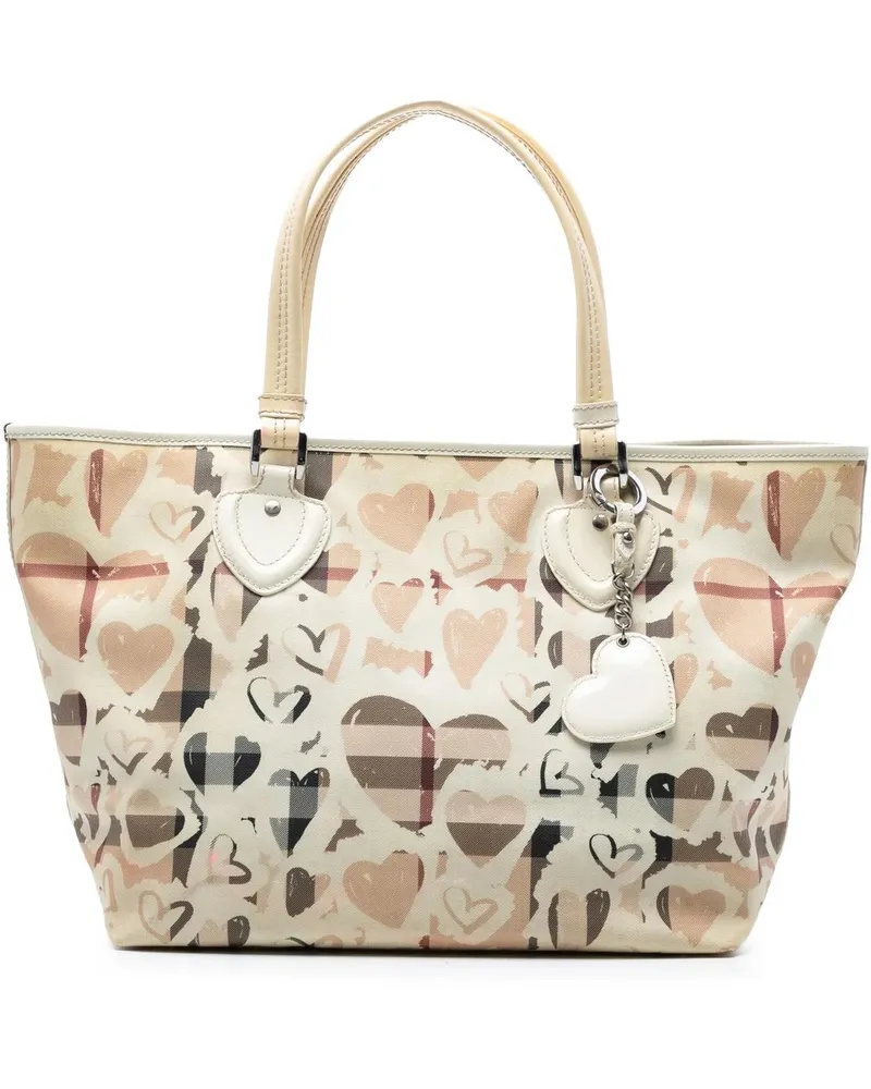 Burberry Shopper House Check Coated Canvas Hearts Gracie Tote braun Braun