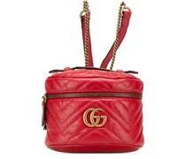 Rucksäcke GG Marmont Round Matelasse Leather Backpack rot