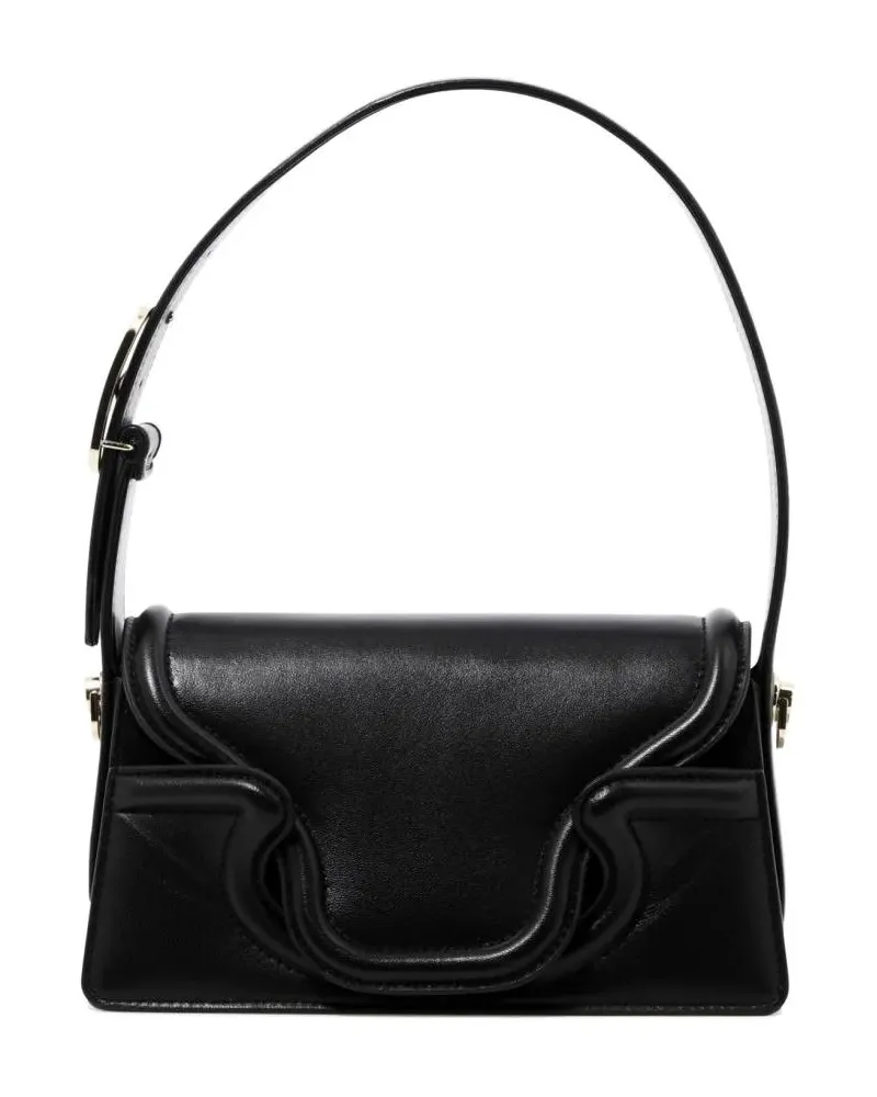 Valentino Garavani Hobo Bags Black Leather Shoulder Bag schwarz Schwarz